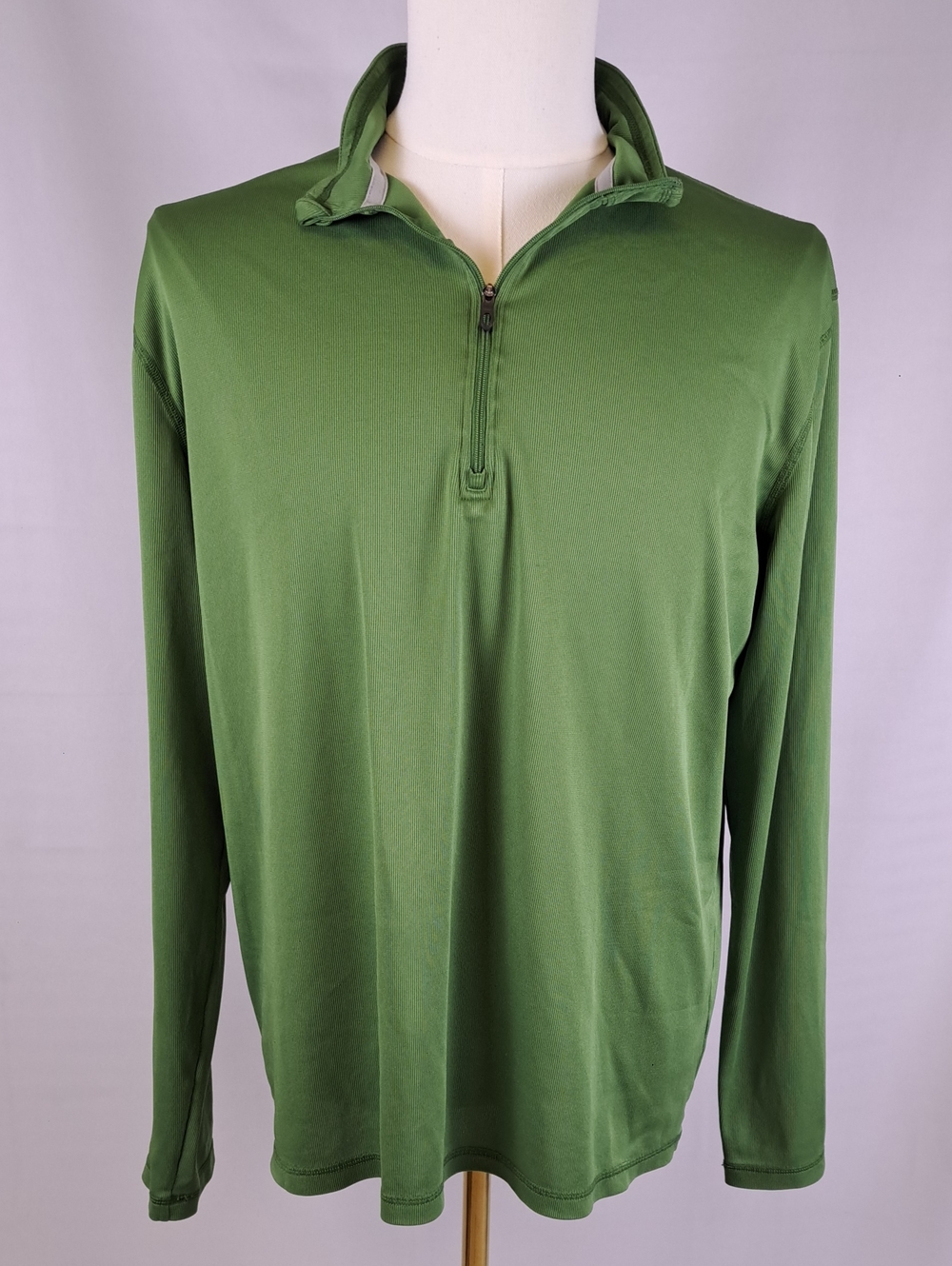 EMS Techwick Green 1/4 Zip Pullover Long Sleeve Base Layer Shirt XL